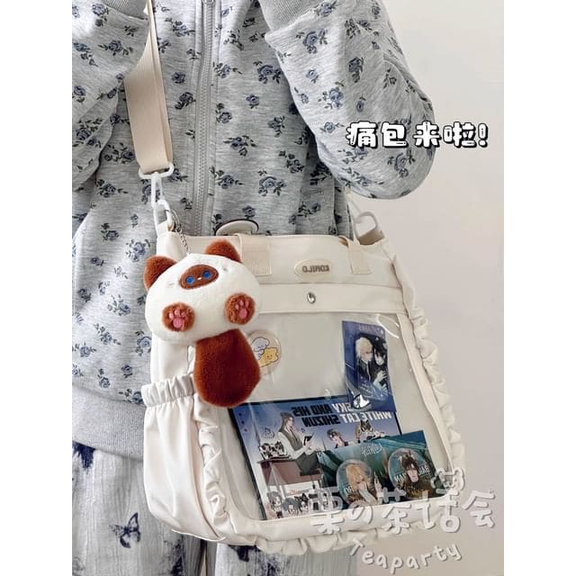 Logo PVC Panel Tote Bag / Bag Charm / Set - With Raccoon