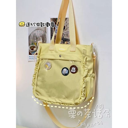 Logo PVC Panel Tote Bag / Bag Charm / Set - Without Charm