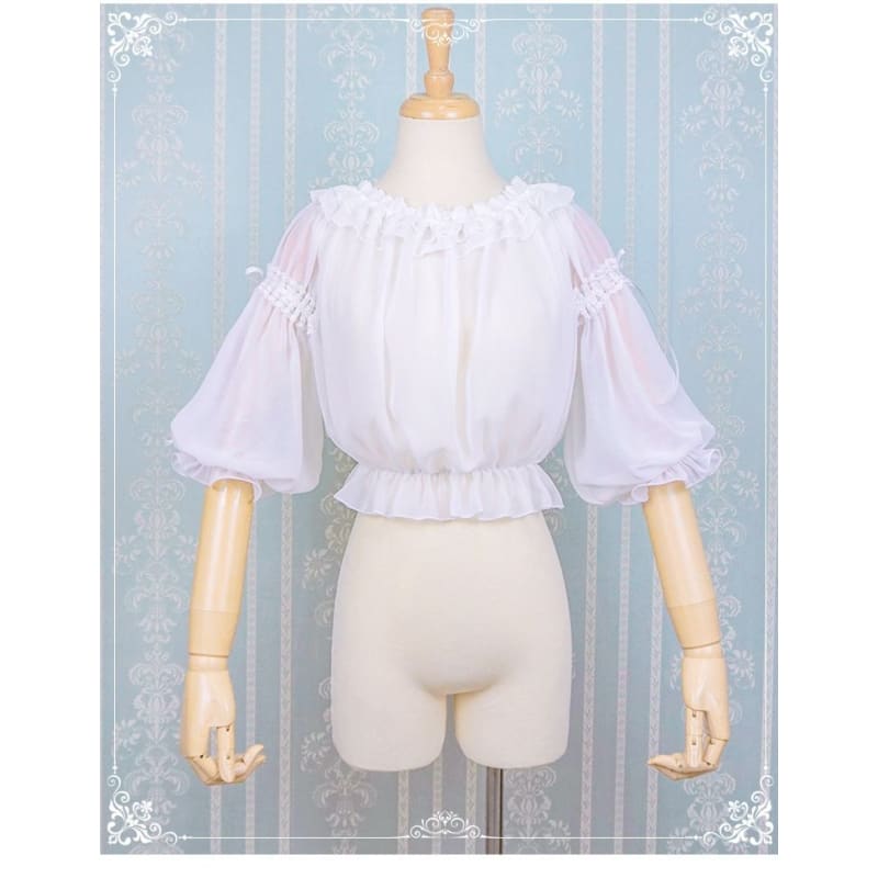 Lolita 3/4-Sleeve Chiffon Blouse