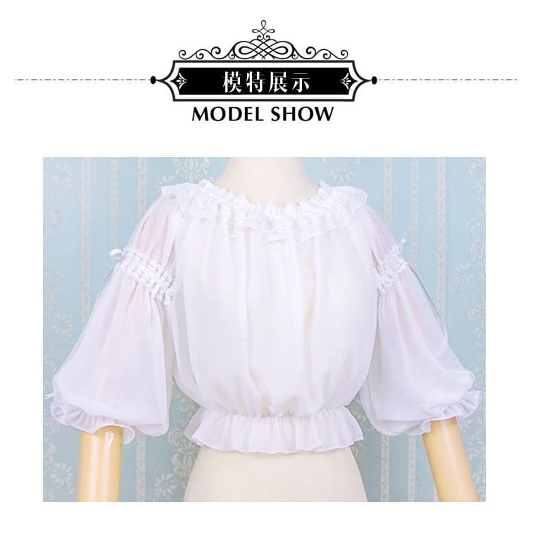 Lolita 3/4-Sleeve Chiffon Blouse