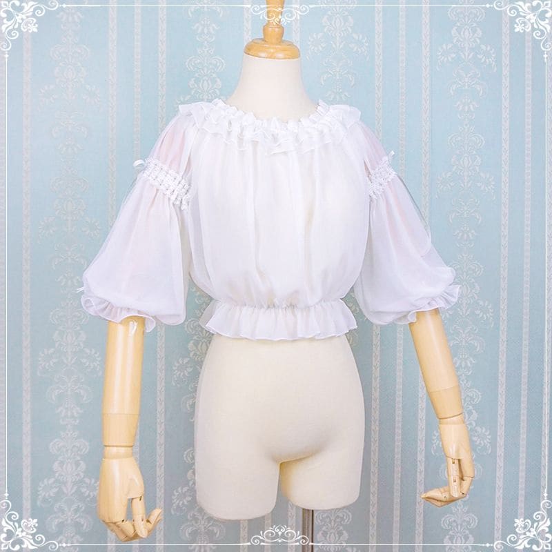 Lolita 3/4-Sleeve Chiffon Blouse