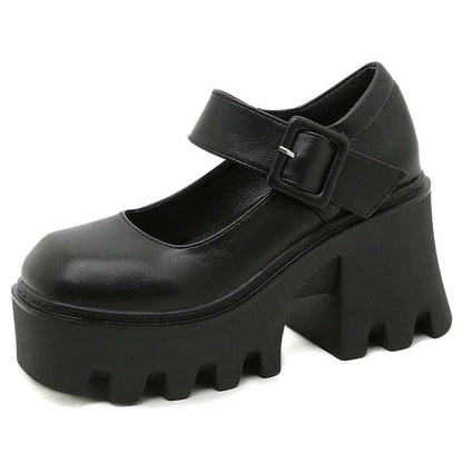 Lolita Black Platform Mary Janes Shoes - EU34 (US4.0)