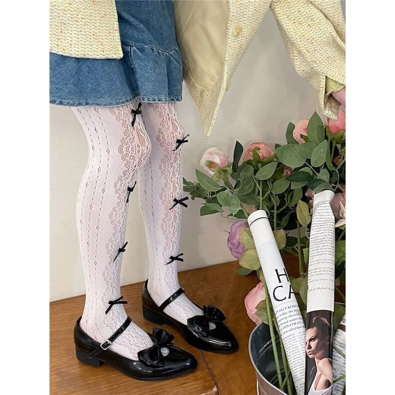 Lolita Bow Lace Tights - Tights