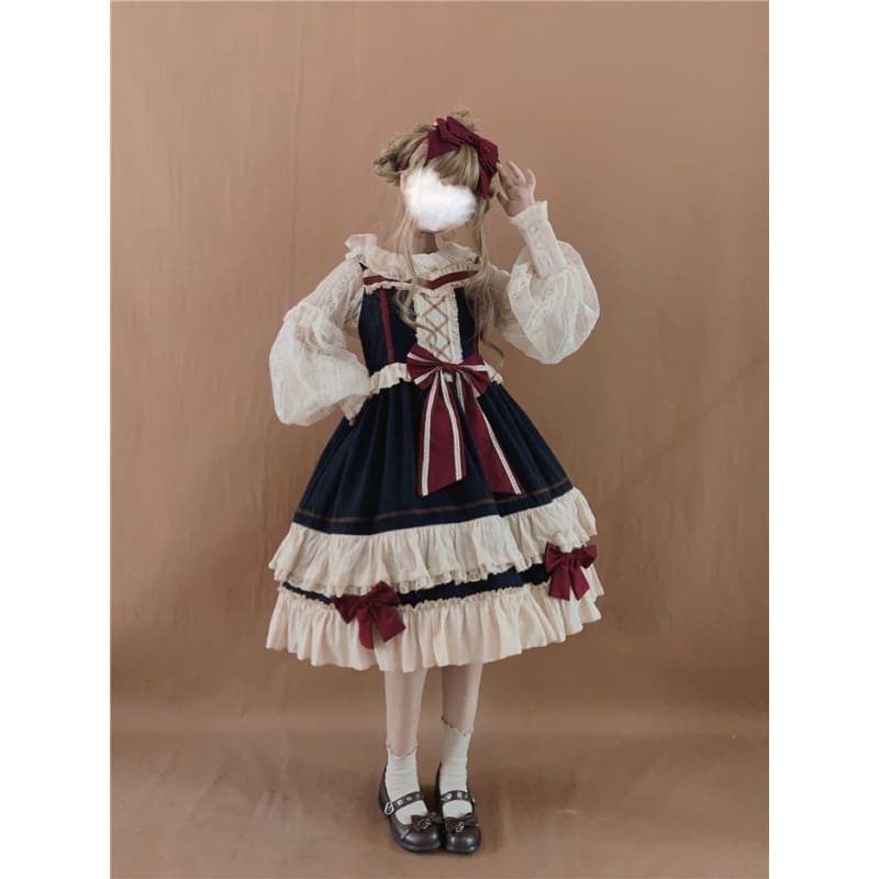 Lolita Bow Strappy A-line Dress / Blouse / Set