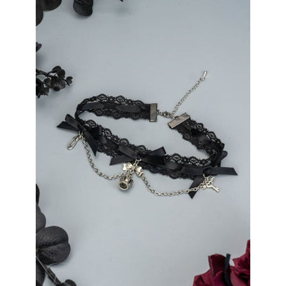 Lolita Bowknots Gothic Choker