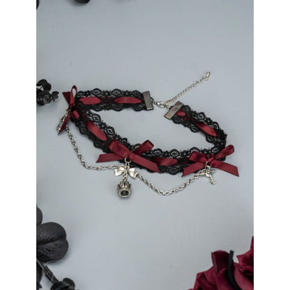 Lolita Bowknots Gothic Choker