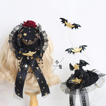 Lolita Halloween Dark Witch Hat Accessories