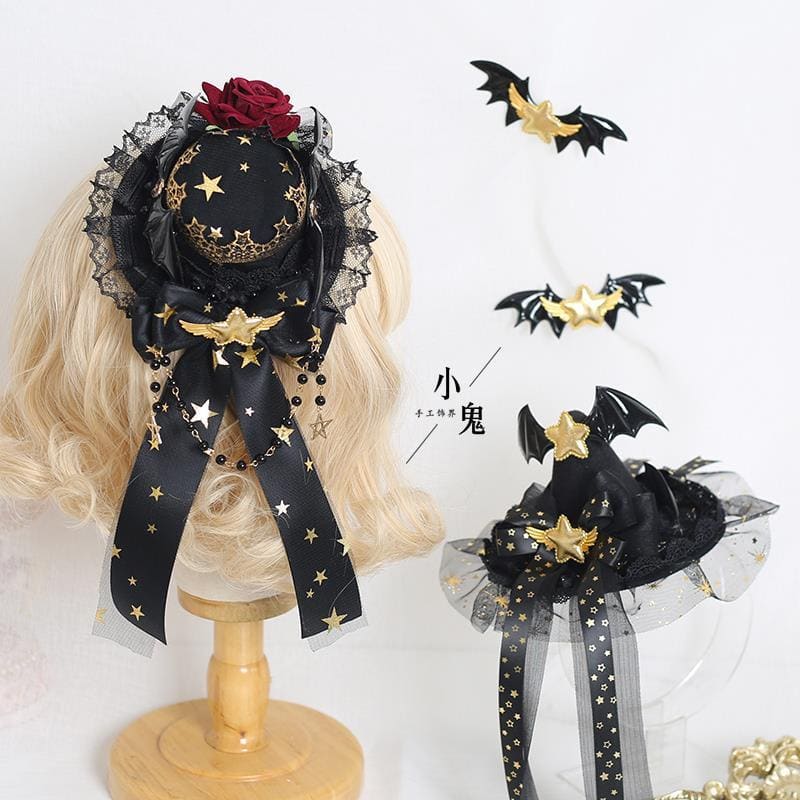 Lolita Halloween Dark Witch Hat Accessories