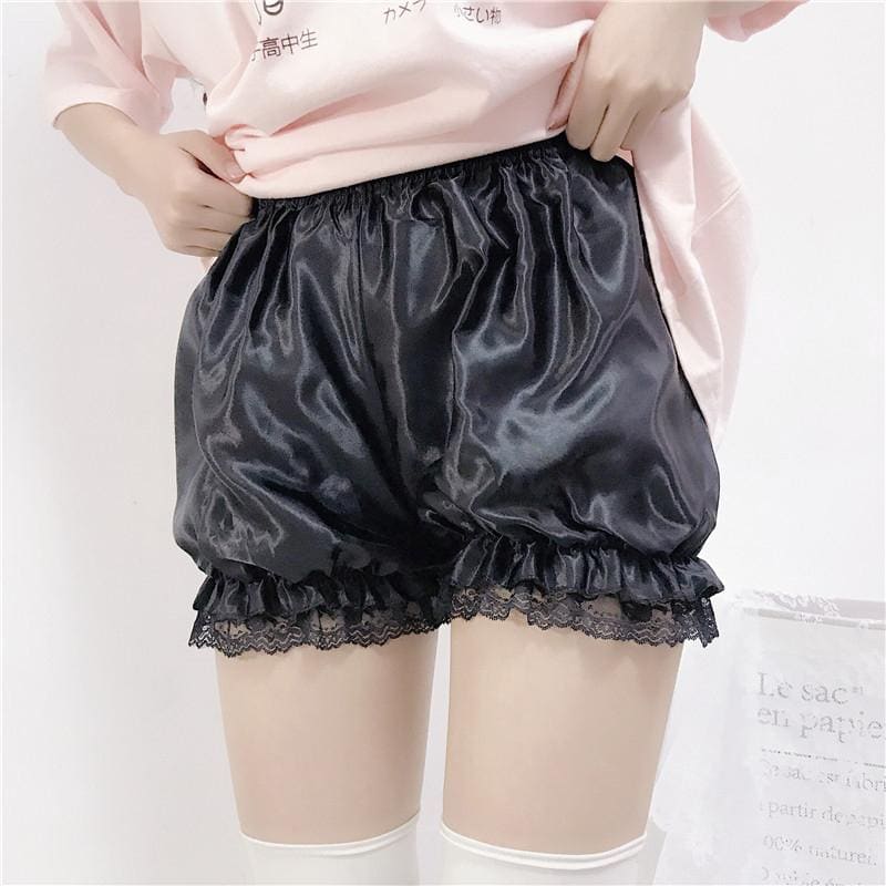 Lolita Ruffle Plush Lace Shorts