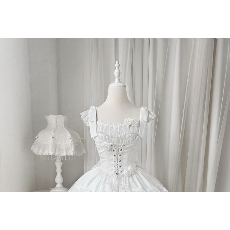 Lolita Sleeveless Corset Top / Tiered Mini Skirt