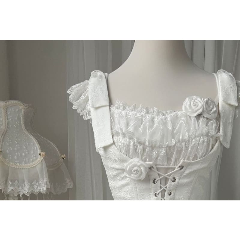 Lolita Sleeveless Corset Top / Tiered Mini Skirt