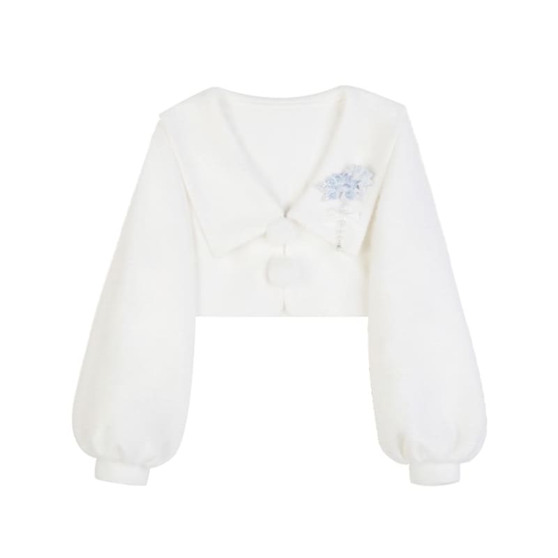 Lolita Sleeveless Mandarin Collar Floral Embroidered