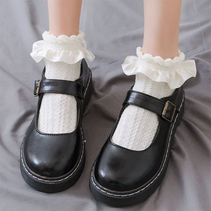 Lolita Soft Ruffle Socks - Socks