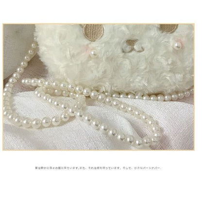 Lolita Velvet Bear Pearl Kawaii Shoulder Bag MK16649