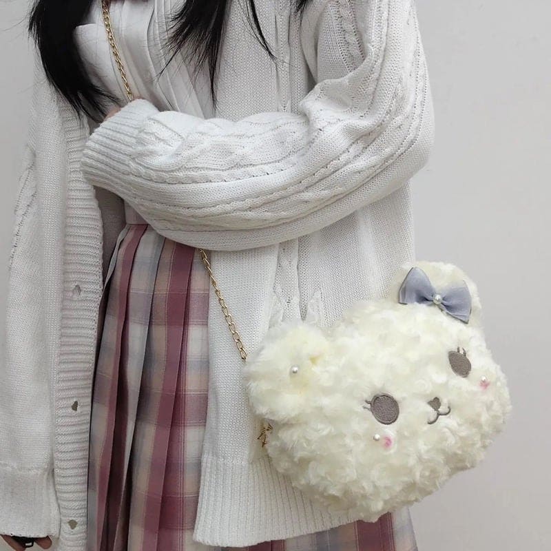 Lolita Velvet Bear Pearl Kawaii Shoulder Bag MK16649