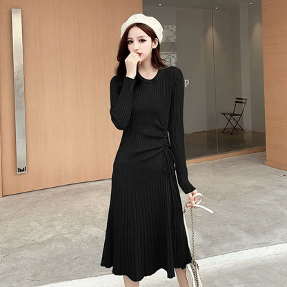 Long Sleeve Drawstring Knit