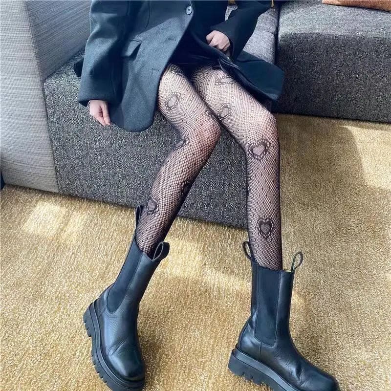 Kawaii Aesthetic Y2K Cute Fairy Love Fishnet Socks MK Kawaii Store