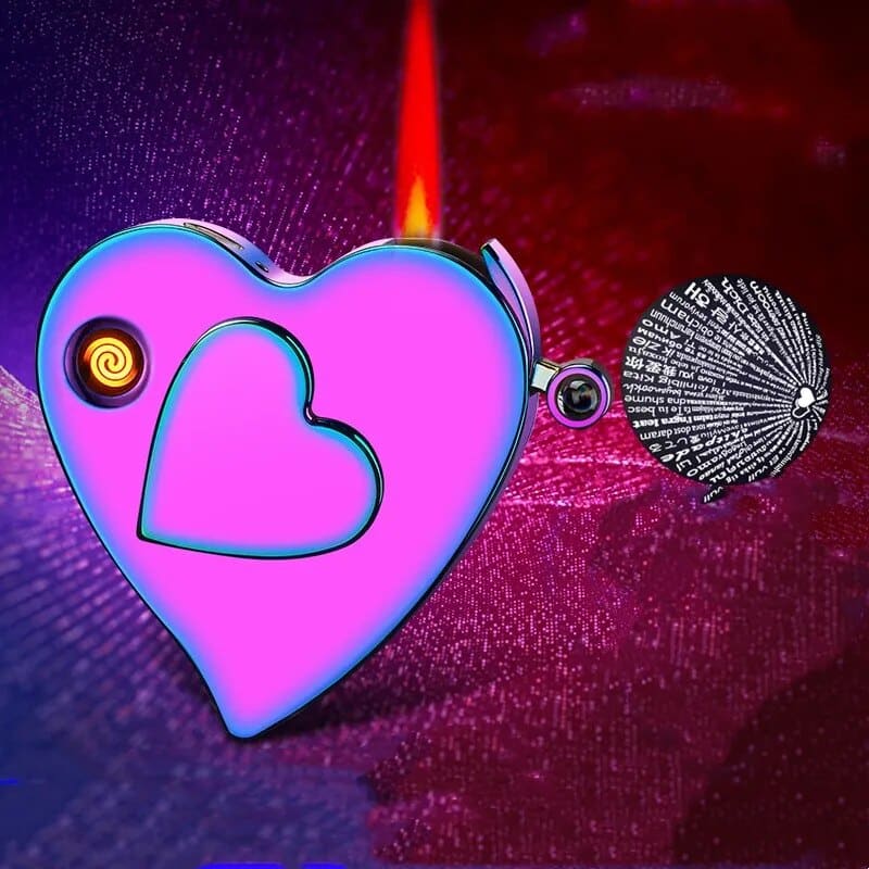 Love Heart Gas-electric USB Lighter - Lovesickdoe