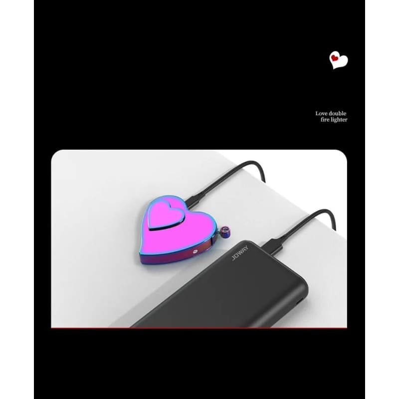 Love Heart Gas-electric USB Lighter - Lovesickdoe