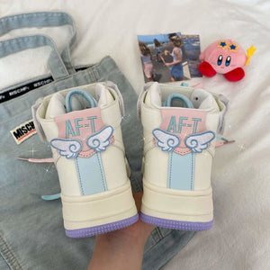 Lovely Pastel Magical Girl Hight Top Casual Wings Shoes