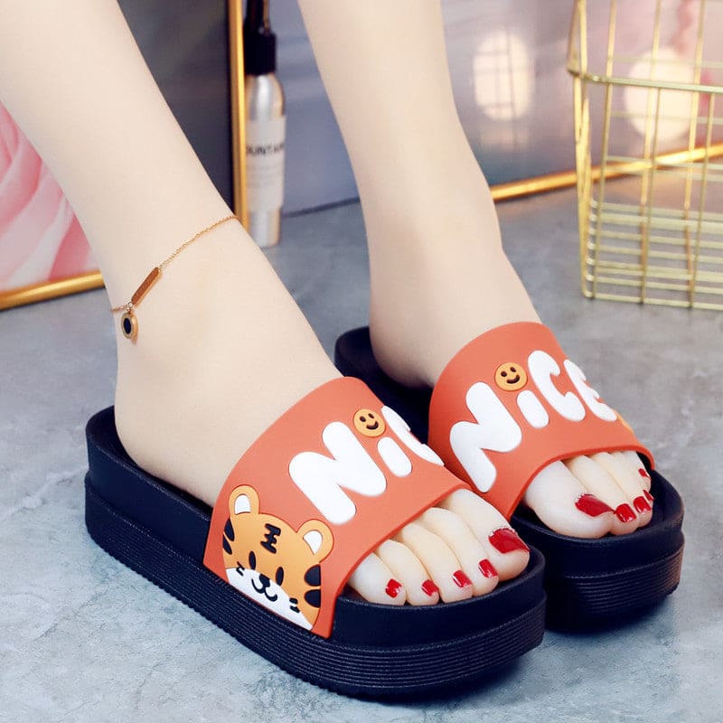 Lovely Tiger Nice Sandals ON879 - Orange / 35 - slippers