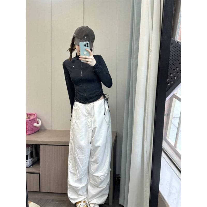 Low Waist Plain Wide Leg Pants (Various Designs)