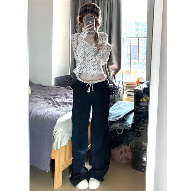 Low Waist Wide Leg Pants