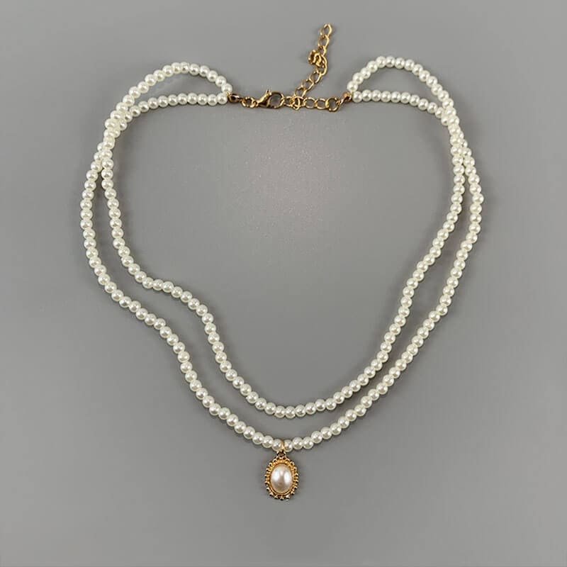 Luxury Pearl Vintage Necklace - White - Necklaces