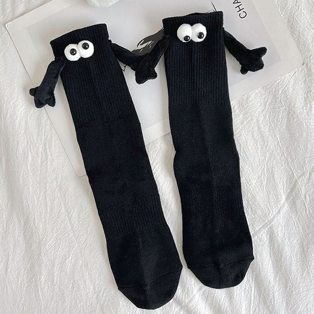 Magnetic Hands Socks Set - Set of 2 Pairs - Black / One Size