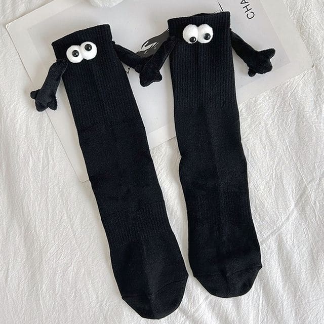 Magnetic Hands Socks Set - Set of 4 Pairs - Black / One Size