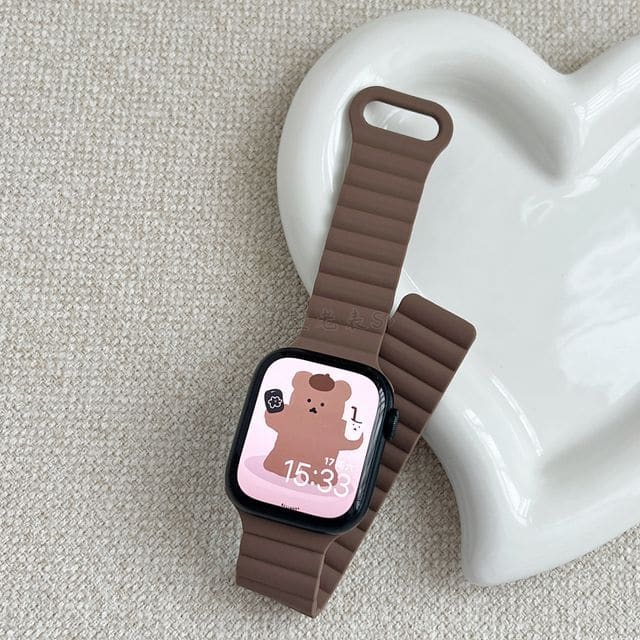 Magnetic Silicone Apple Watch Band - 1 Pc - Brown / IWATCH