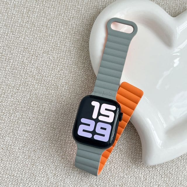 Magnetic Silicone Apple Watch Band - 1 Pc - Dark Gray &