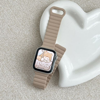 Magnetic Silicone Apple Watch Band - 1 Pc - Khaki / IWATCH