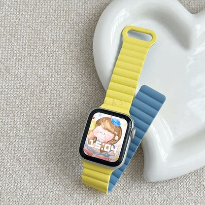 Magnetic Silicone Apple Watch Band - 1 Pc - Yellow &