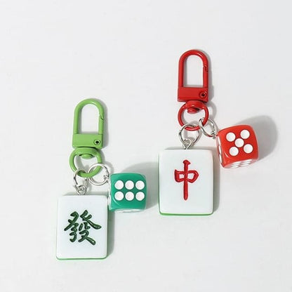 Mahjong Bag Charm Keyring (Various Designs)