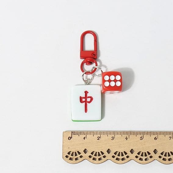 Mahjong Bag Charm Keyring (Various Designs)