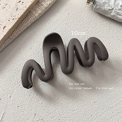 Matte Acrylic Hair Clamp - Dark Coffee / 10cm