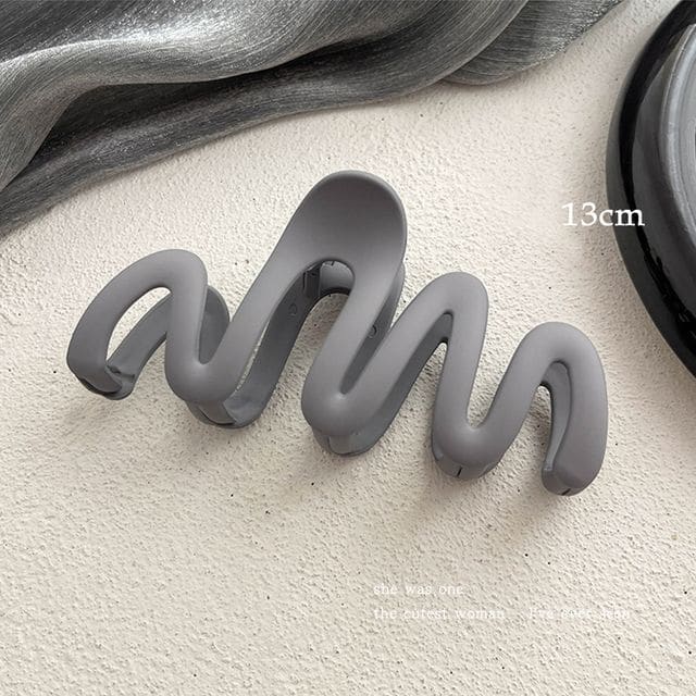 Matte Acrylic Hair Clamp - Gray / 10cm