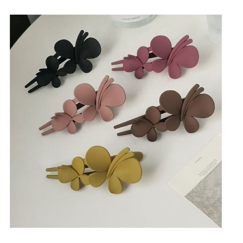 Matte Butterfly Resin Hair Clip