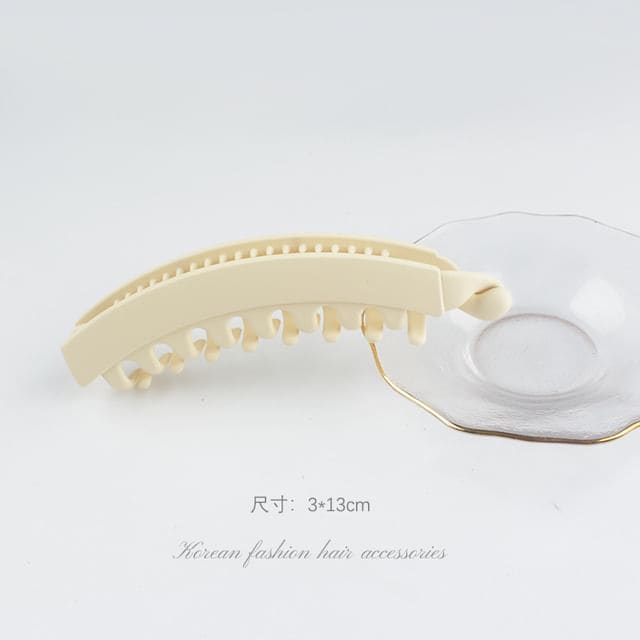 Matte Hair Clamp - 1 Pc - 02 - Beige / One Size