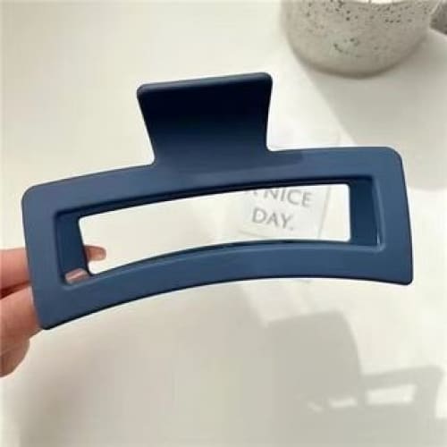 Matte Plastic Hair Clamp - B1 - Blue / One Size