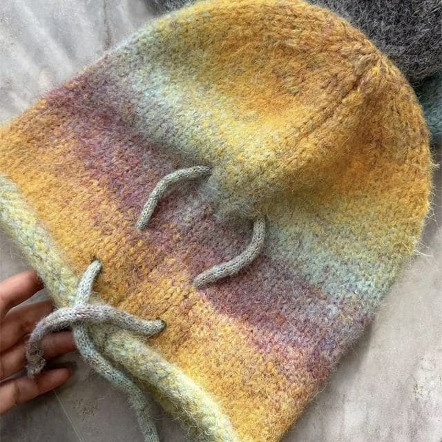 Melange Beanie - Gradient - Yellow / M