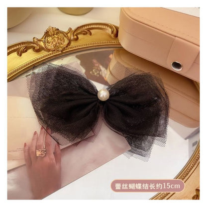 Mesh Bow Hair Clip (Various Designs)