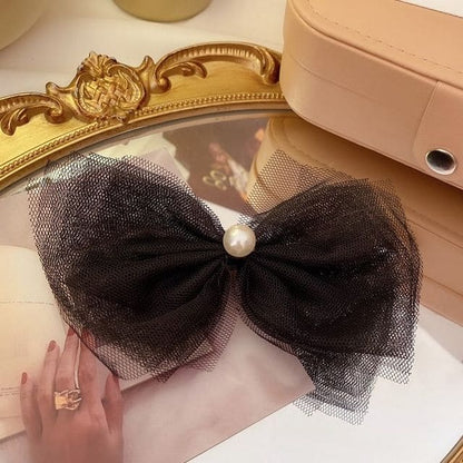 Mesh Bow Hair Clip (Various Designs) - K2# - Duckbill Clip