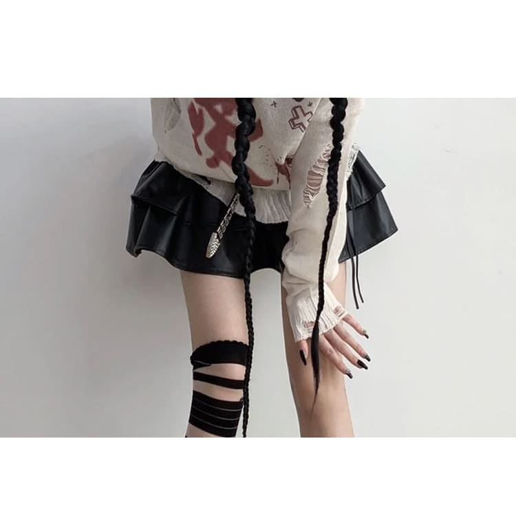 Mesh Panel Over-the-Knee Socks / Set