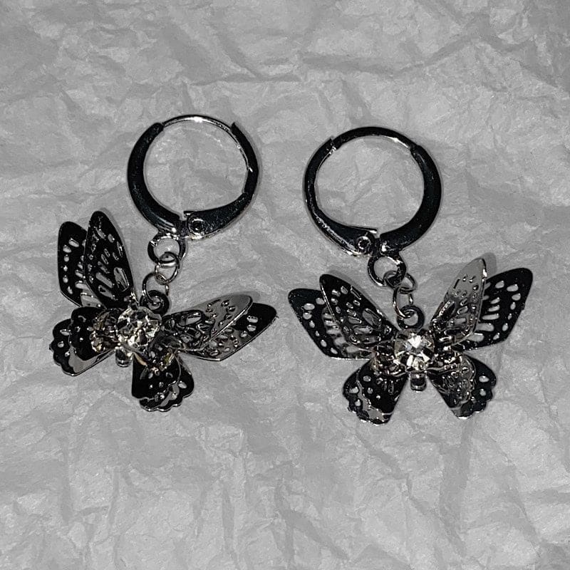 Metal Butterfly Earrings ON1431 - Ear buckles
