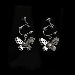 Metal Butterfly Earrings ON1431 - Ear clips