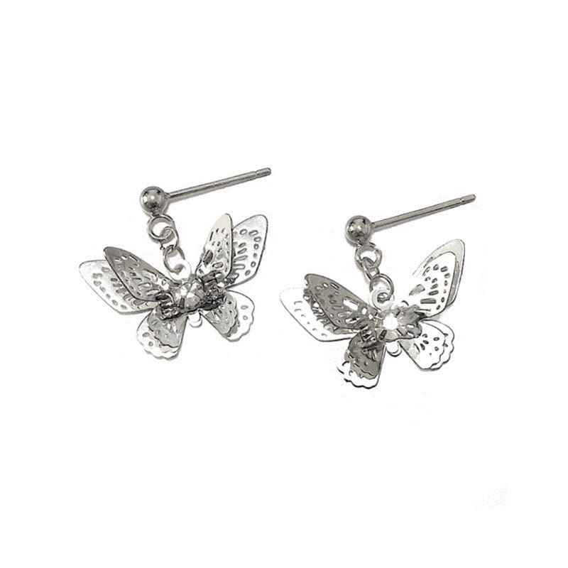 Metal Butterfly Earrings ON1431 - Stud earrings