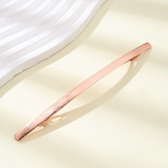 Metal Hair Clip - Rose Gold / One Size