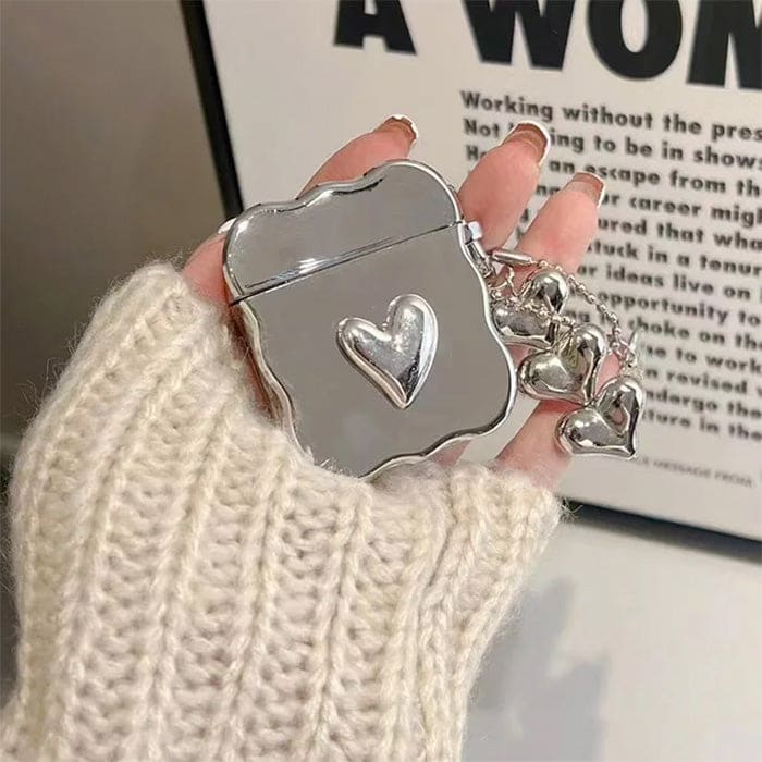 Metal Heart Airpods Case - AirPods Case